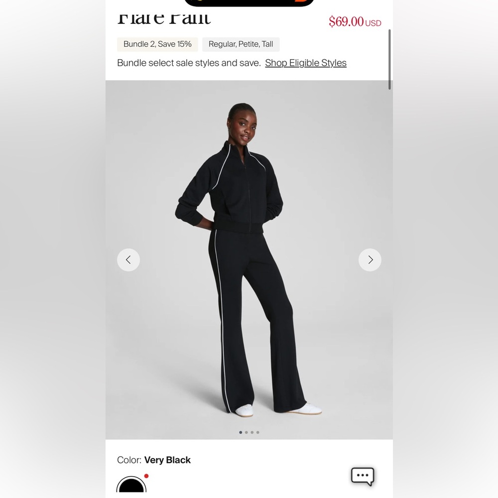 Spanx Black Flared Pants